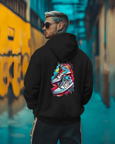 Sneaker Printed Hooded Neck Sweatshirt/Black
