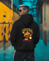 Printed Hooded Neck Sweatshirt/Black