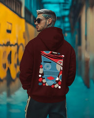 EYE Printed hoodie essential Sweatshirt/Maroon