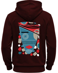 EYE Printed hoodie essential Sweatshirt/Maroon