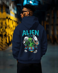 Alien Printed hoodies Sweatshirt/Navy