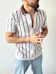 Summer Striped - Cotton Polo Shirt