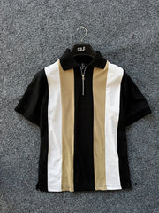 Classic Contrast Zip Tee