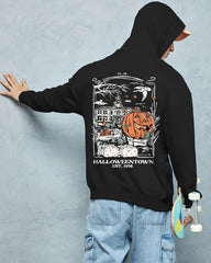 Pump-Kin Printed Hooded Neck Sweatshirt/Black