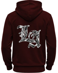 LA Printed best hoodies for men Sweatshirt/Maroon