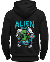 Alien Printed black hoodie Sweatshirt/Black