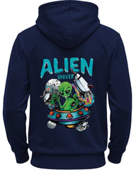 Alien Printed hoodies Sweatshirt/Navy