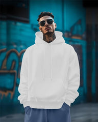 Stylish Printed hoodies for men/White