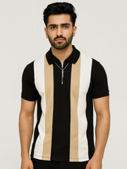 Classic Contrast Zip Tee