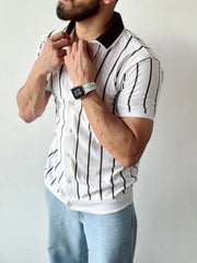 Summer Striped - Cotton Polo Shirt