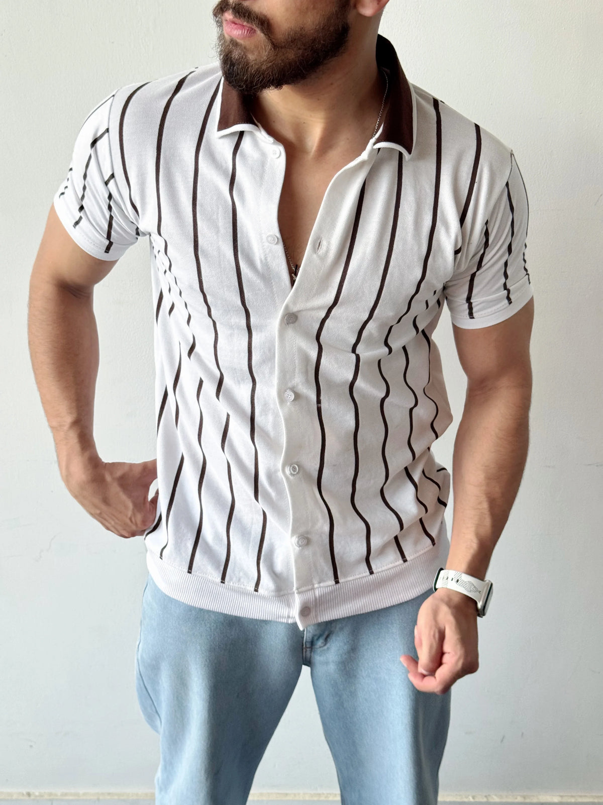 Summer Striped - Cotton Polo Shirt