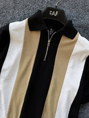 Classic Contrast Zip Tee